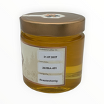 Bienenprodukte Shop Akazienhonig im 500g Glas mit goldenem Deckel und hellem, klarem Honig
