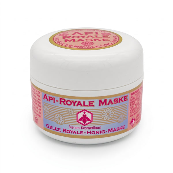 Bienenprodukte Shop API-ROYALE Gesichtsmaske im weißen Tiegel mit Gelée Royale und Honig für intensive Hautpflege