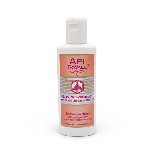 Bienenprodukte Shop API-ROYALE Reinigungsmilch mit Honig in einer weißen 150 ml Flasche zur sanften Gesichtsreinigung