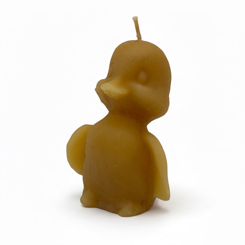 Handgegossene Bienenwachskerze Ente von Bienenprodukte Shop, 7cm hoch, aus 100% natürlichem Bienenwachs