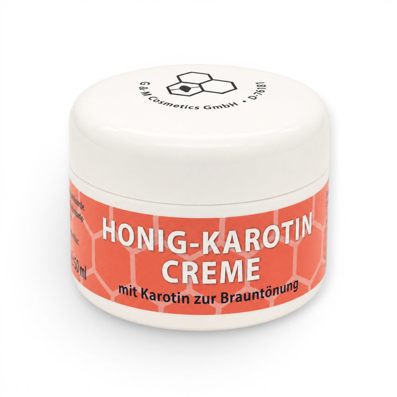 Bienenprodukte Shop Honig Karotincreme im 50 ml Tiegel für einen natürlich gebräunten und frischen Teint