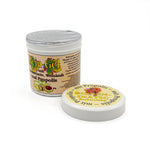 Bienenprodukte Shop leg gel with propolis, horse chestnut, and red vine leaf in a 250ml white jar with lid